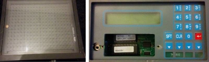 Front of controller and display