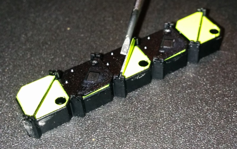 5x1 plastic dots removed from the panel